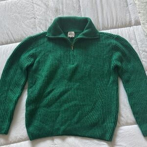 St. John's Bay Forest Green Zip-Up Sweater